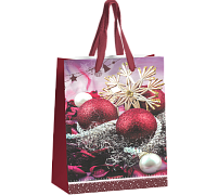 Подарочный пакет "Новогодние шары" (20х30см)